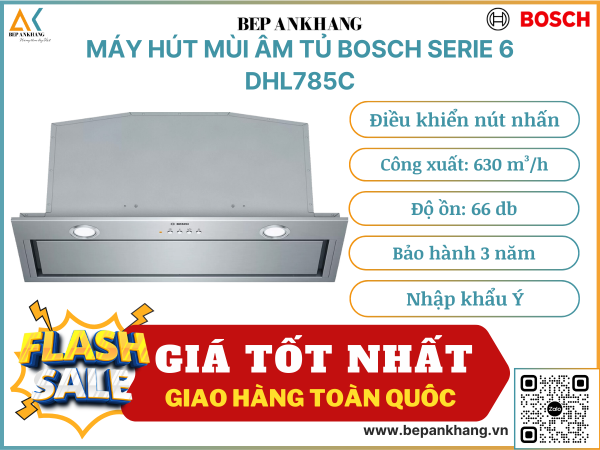 Máy hút nùi âm tủ Bosch DHL785C - serie 6